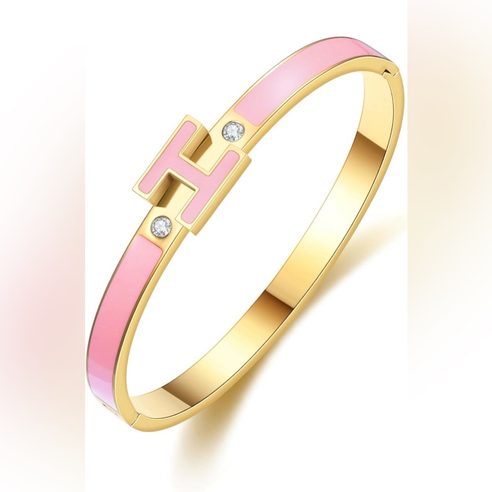 Gold Bracelets for Women,H Bracelet,Bangle Bracelets for Women,Dainty Bracelet